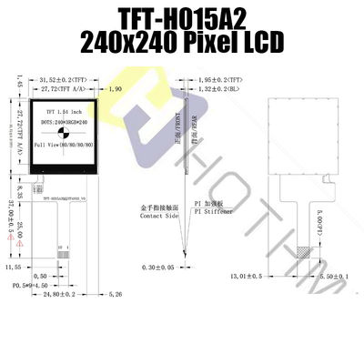 1.54 Inch TFT LCD/TFT ST7789H2 Display/240x240 Pixels/TFT-H015A2QQIST7N10