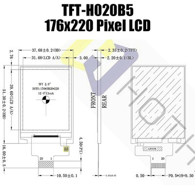 2 Inch IPS 176x220 TFT LCD Display Module/128x160 Pixels LCD/TFT-H020B5QCTST2N20