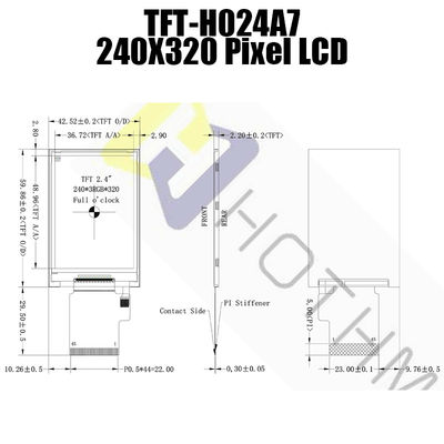 2.4 Inch TFT Sunlight Readable , 240x320 Sun Readable Display TFT-H024A7QVIST8N45