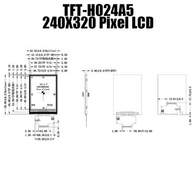 SPI 2.4 Inch Sunlight Readable TFT Resistive Touchscreen 240x320 TFT-H024A5QVIST8R18