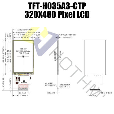 3.5&quot; 320x320 TFT Touch Panel Practical Vertical TFT-H035A3HVIST4C50