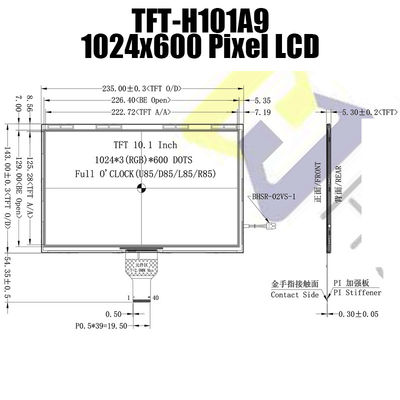 10.1 Inch LVDS IPS TFT LCD 1024x600 EK79001 EK73215 H101A9WSIFTKN40