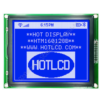 160X128 Graphic Blue LCD Display With White Backlight T6963C HTM160128B