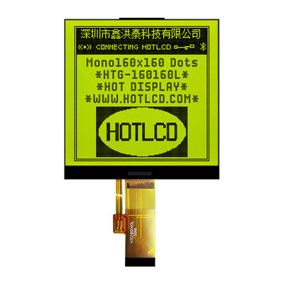 160X160 Square COG LCD Module FSTN Display With Side White Backlight HTG160160L