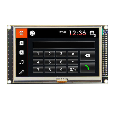 4.3 Inch 16 Bit TFT LCD Module MCU8 Interface SSD1963 Resistive Touch LCM-TFT043T1