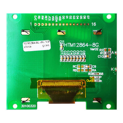128X64 Graphic LCD Module | STN +YG Display With White Side Backlight/HTM12864-8G