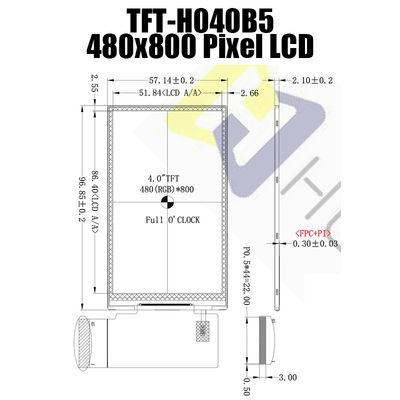 4 Inch TFT LCD Module 480X800 Display TFT LCD Display Manufacturer For Monitors