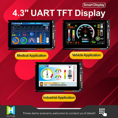 4.3 Inch UART Capacitive Touch Screen TFT LCD 480x272 Display With Lcd Controller Board