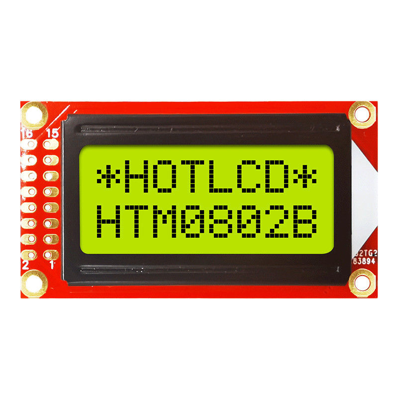 Custom STN 8X2 Character LCD Display Yellow Green 16PIN HTM0802B