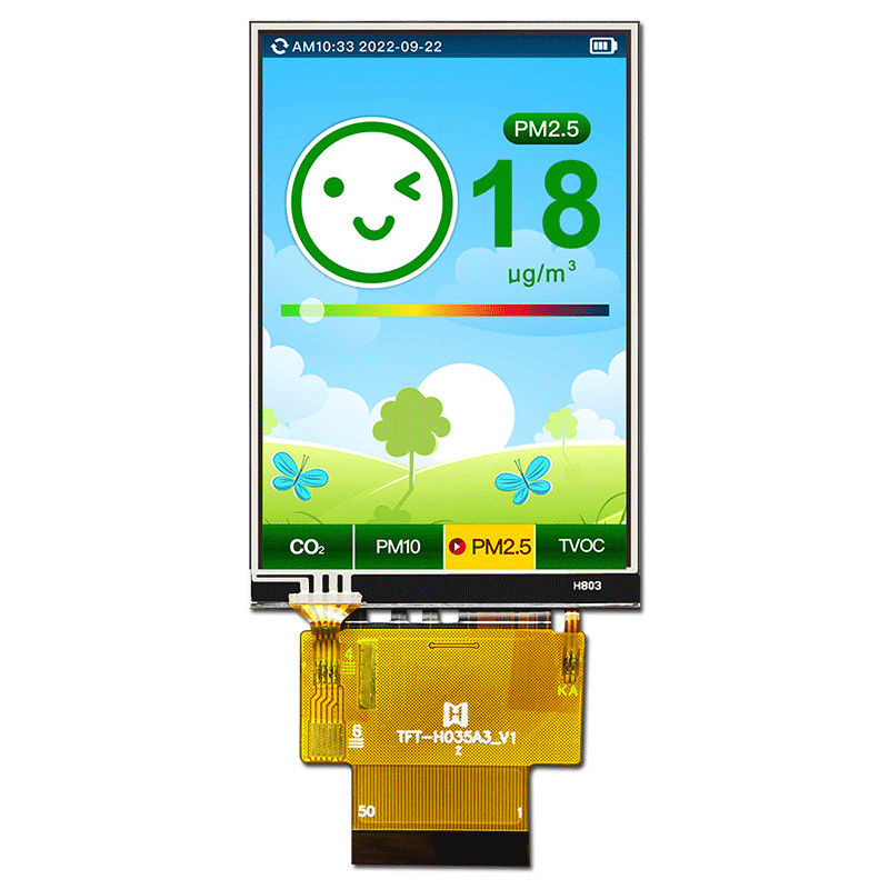 Vertical 3.5 Inch TFT LCD Module , Multifunctional TFT Capacitive Screen TFT-H035A3HVIST4R50