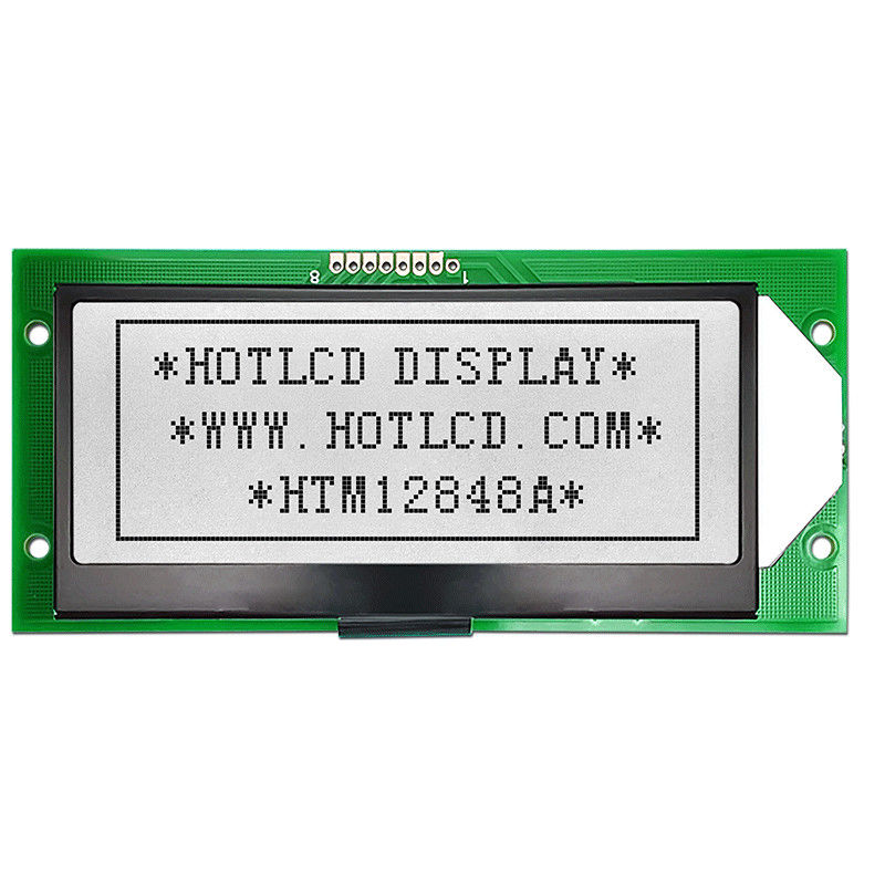 128X48 COG Monochrome Graphic LCD Display With White Backlight HTM12848A