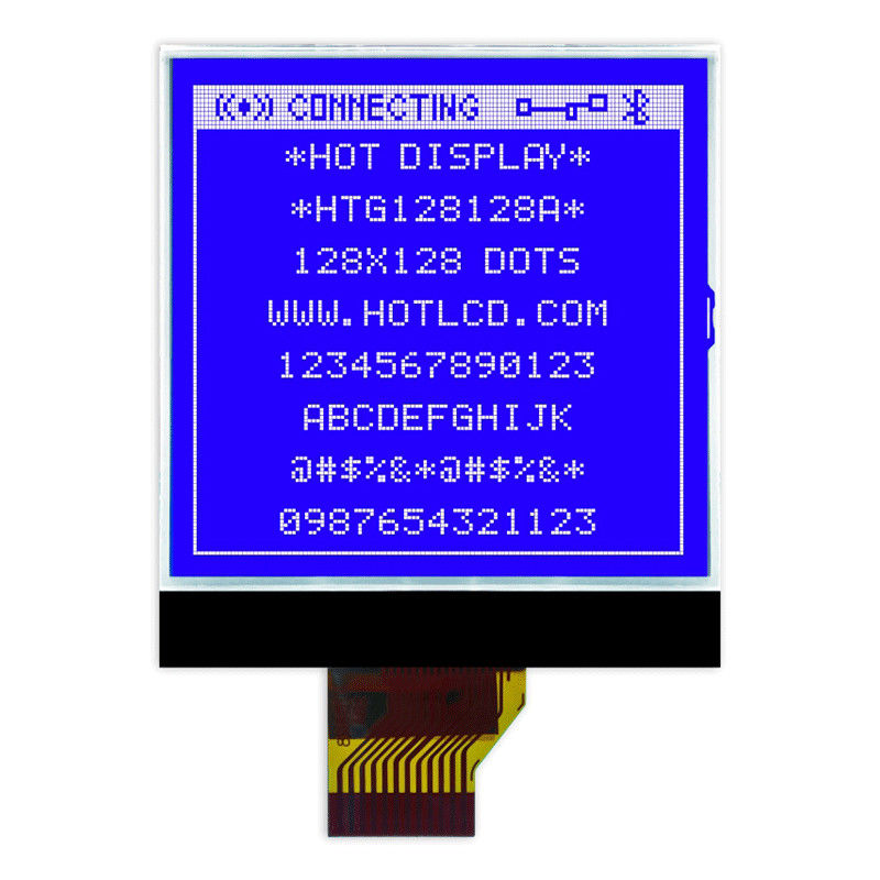 128X128 Chip On Glass LCD , UC1617S Monochrome Graphic LCD Display HTG128128A