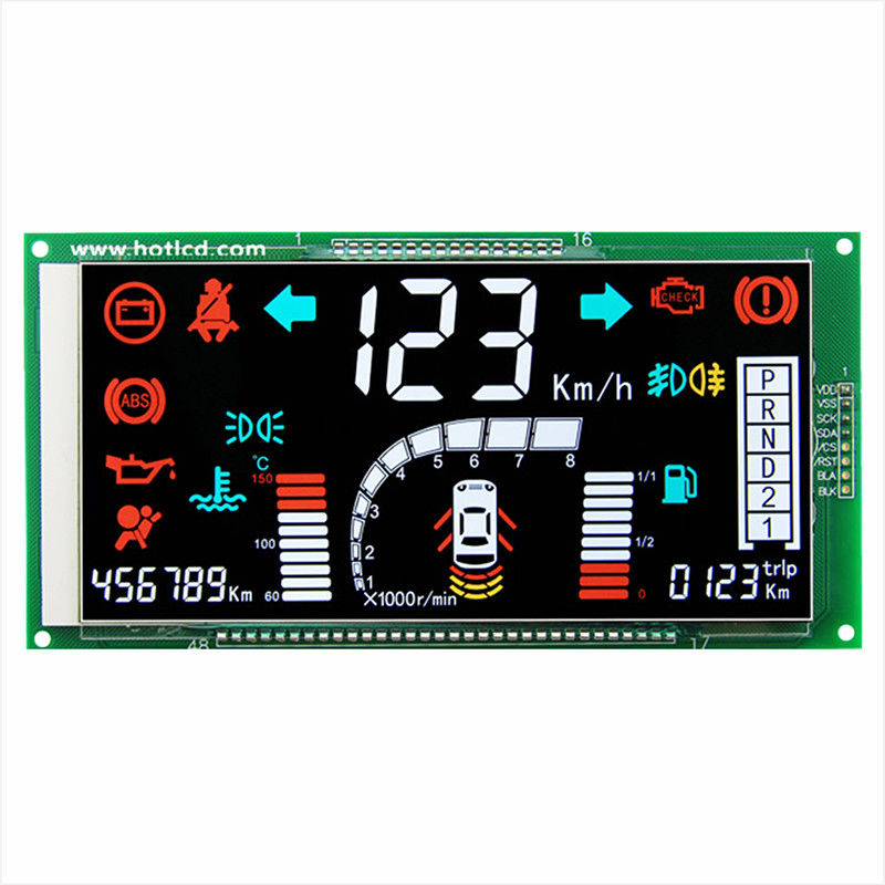 Practical Segment LCD Display VA Module For Automotive Instrument