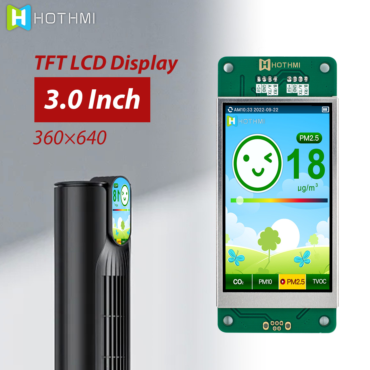 3.0 inch TFT Panel | 360x640 EzUI TFT Screen | RS485 TFT Module - Image 5