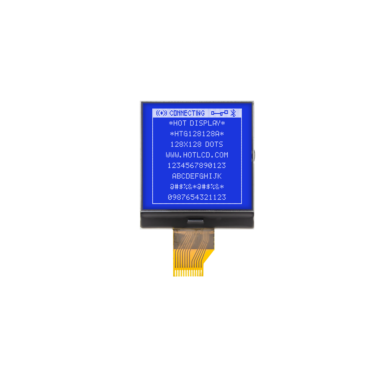 128x128 COG LCD Display STN-Negative With White Backlight