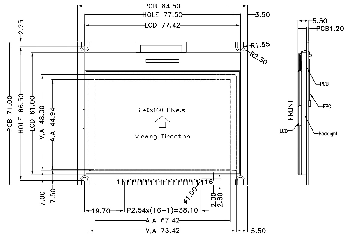 240x160 LCD 240x160 LCD