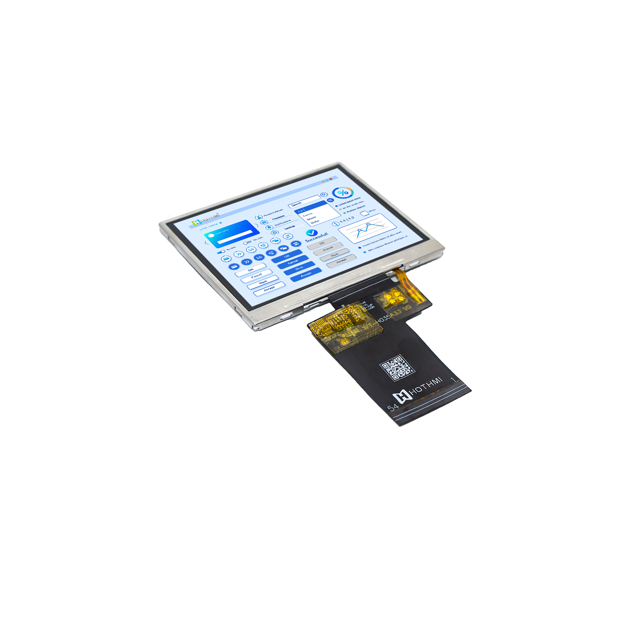 3.5 Inch 320x240 IPS TFT LCD Display High Brightness RGB Full View Angle - Image 3