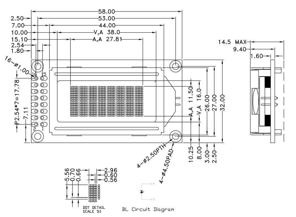 8x2 LCD Display