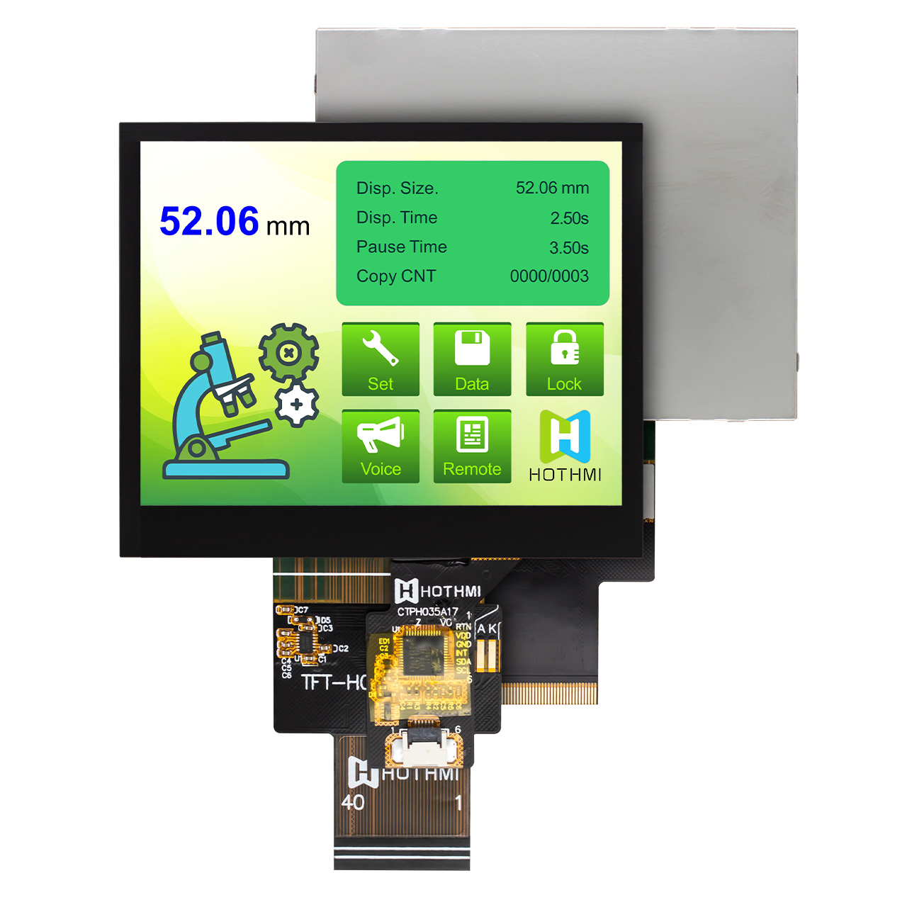 3.5" IPS TFT LCD Module 640x480 RGB ST7703 Capacitive Touch Panel