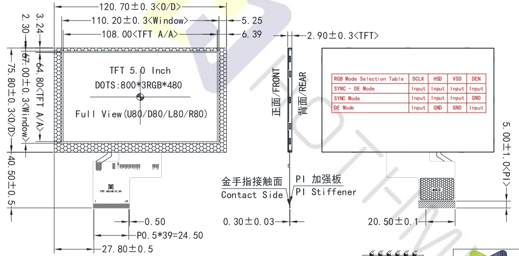 5″HighBrightnessTFT 5″HighBrightnessTFT