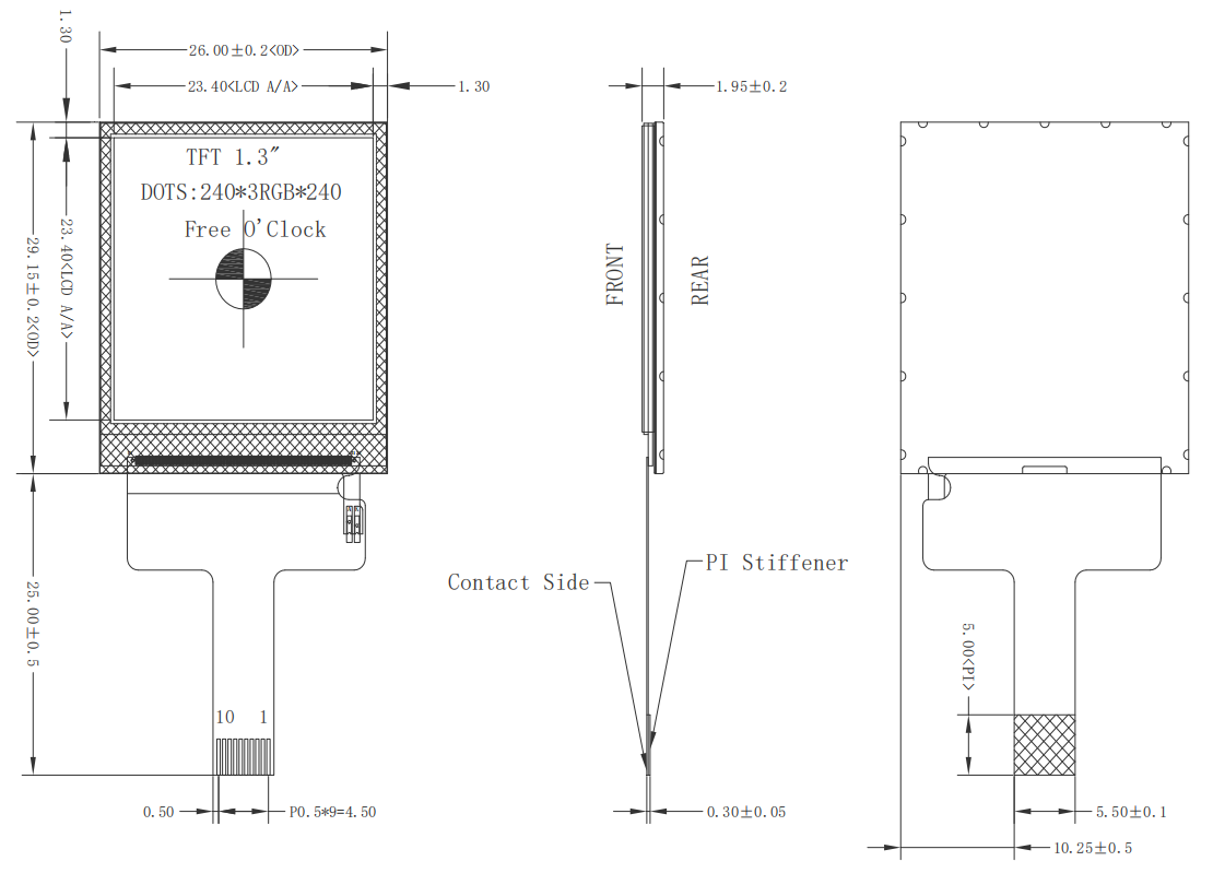 spi lcd display