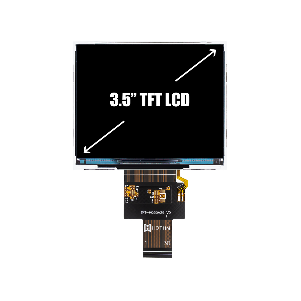 3.5 inch lvds display with wide temperature - Image 2