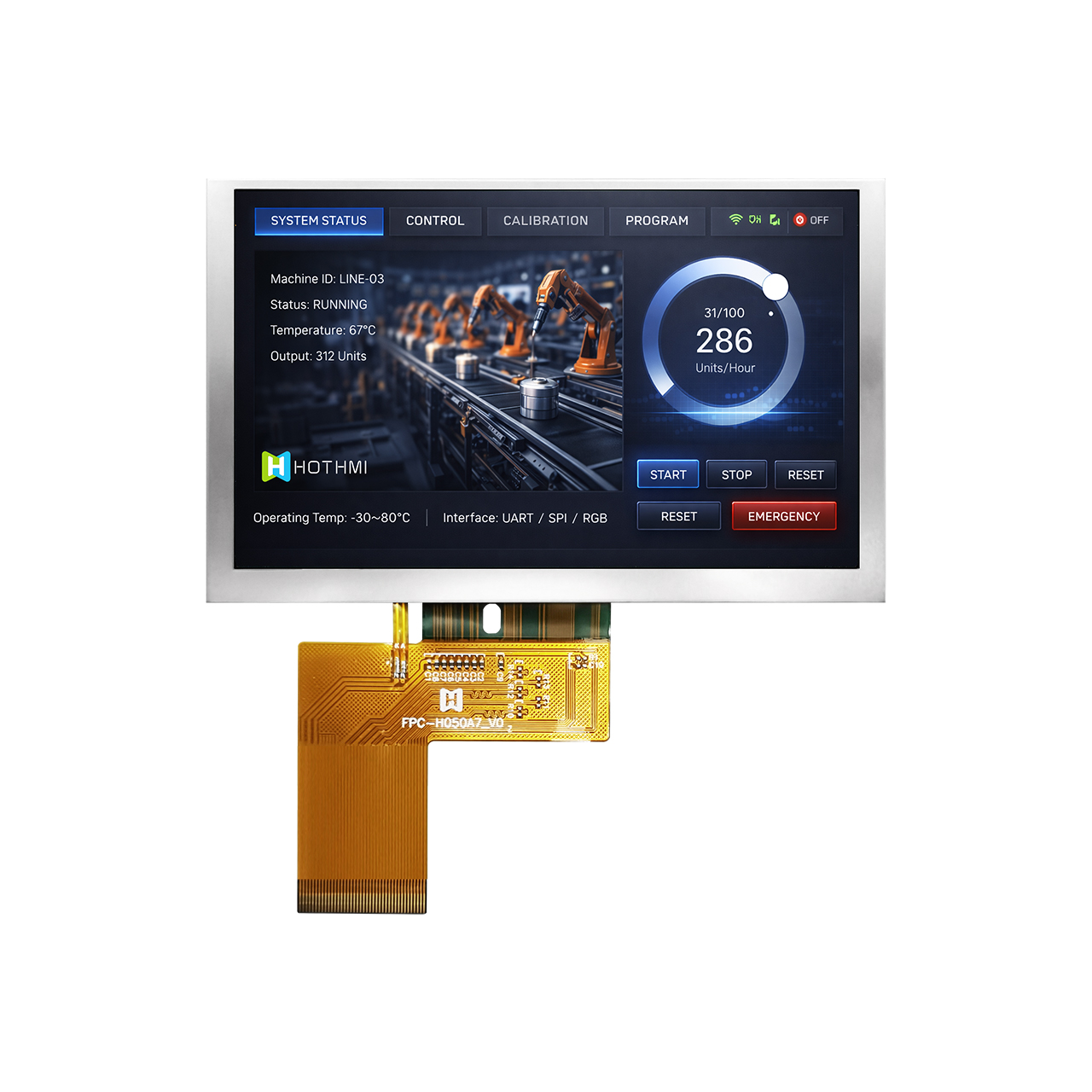 5 inch display screen With ST7262 LVDS