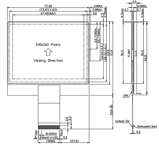 COG LCD display
