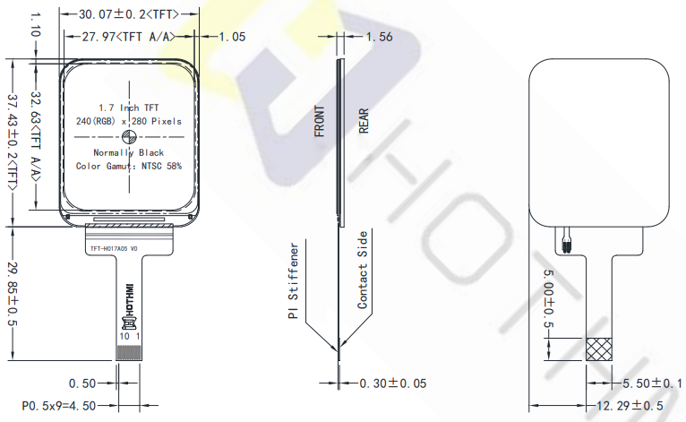 1.7 inch IPS TFT LCD