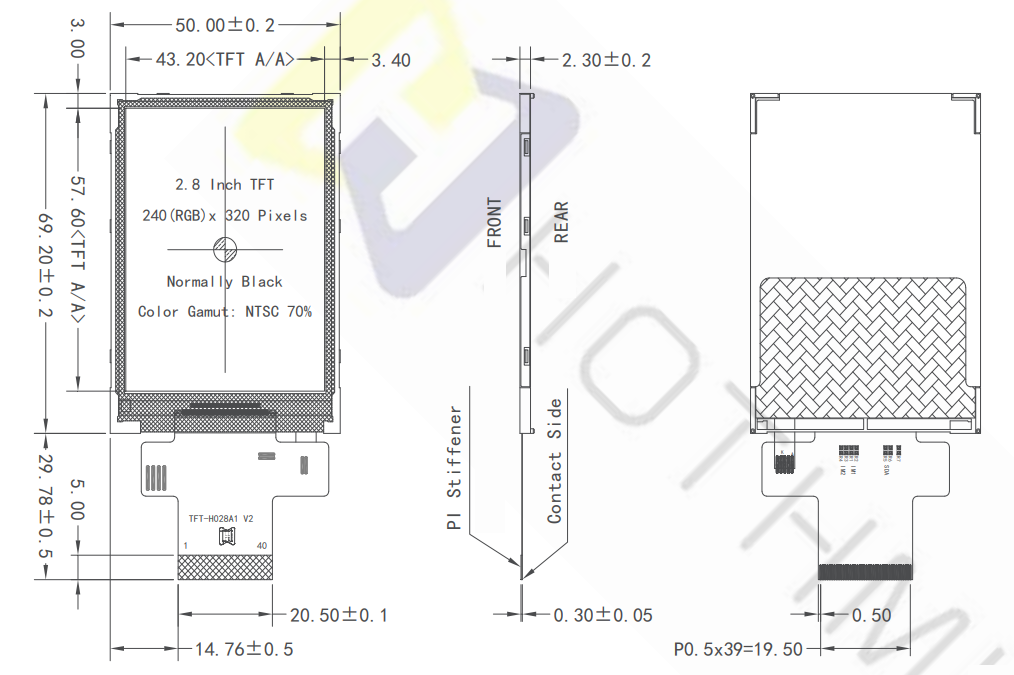 2.8 inch lcd display 