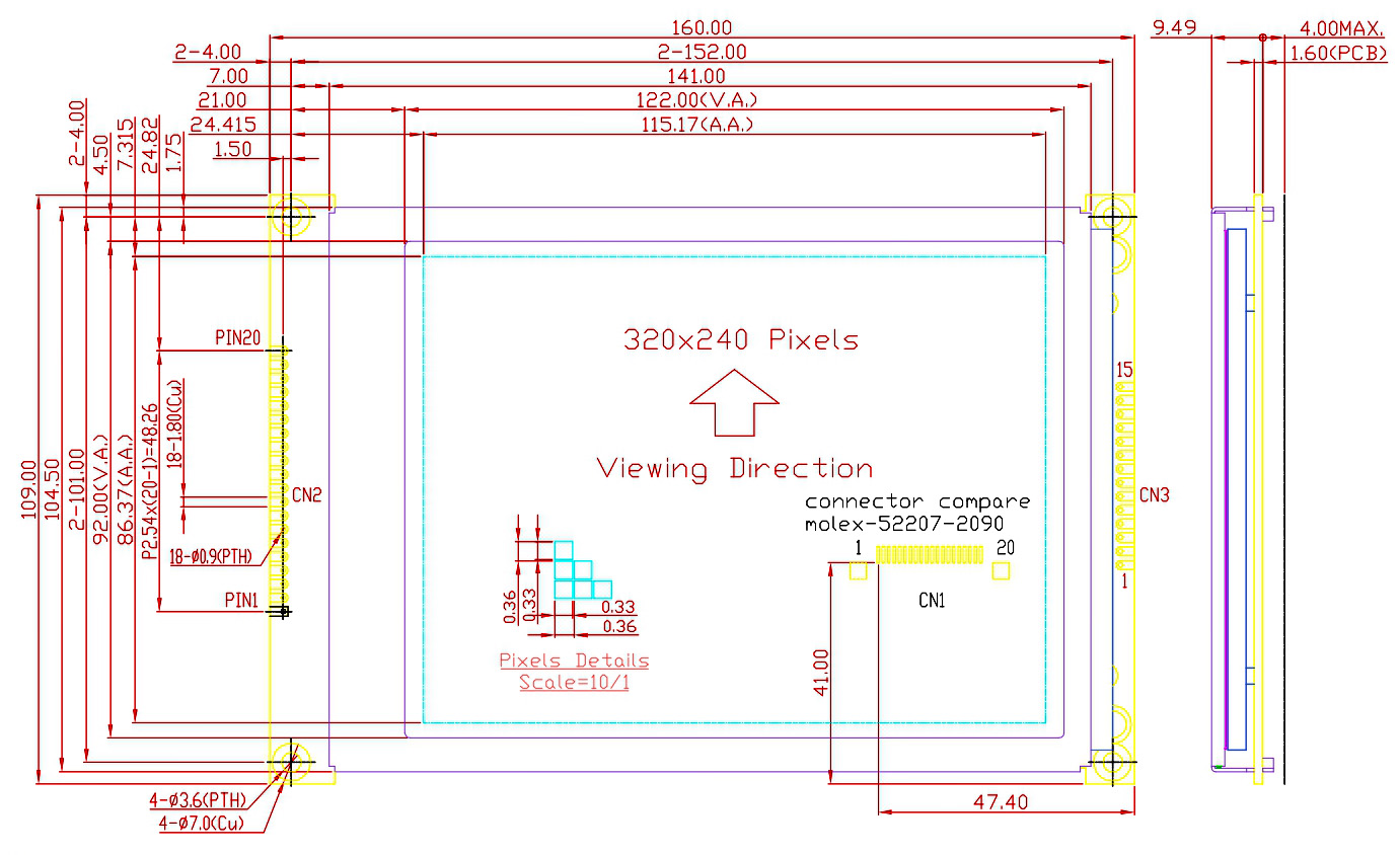 320x240 Graphic LCD Display