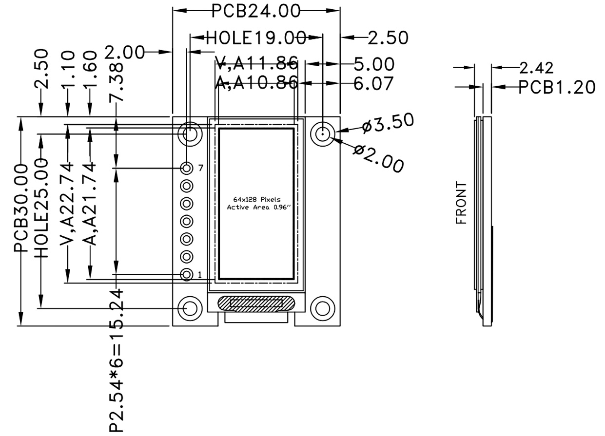 Monochrome OLED Display