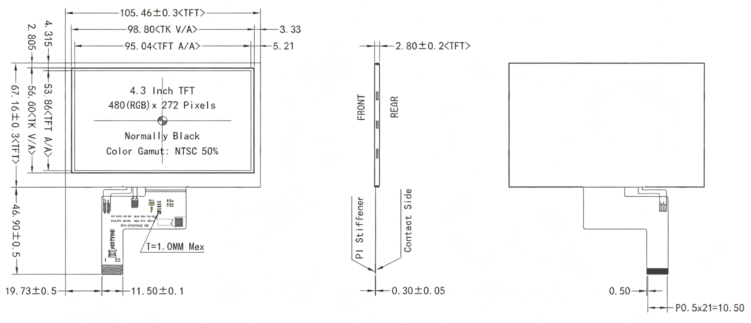 Quad SPI 4.3 inch TFT Display Quad SPI 4.3 inch TFT Display