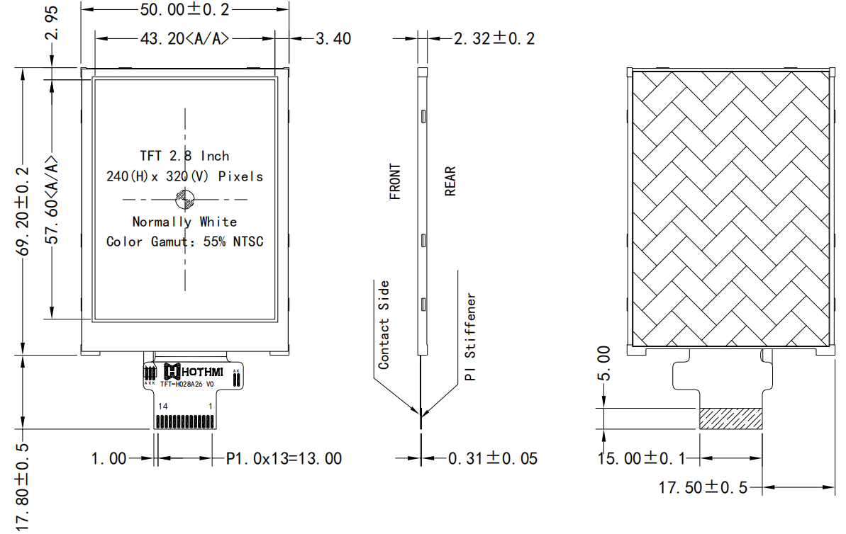 2.8 inch SPI LCD Display 240×320 ST7789
