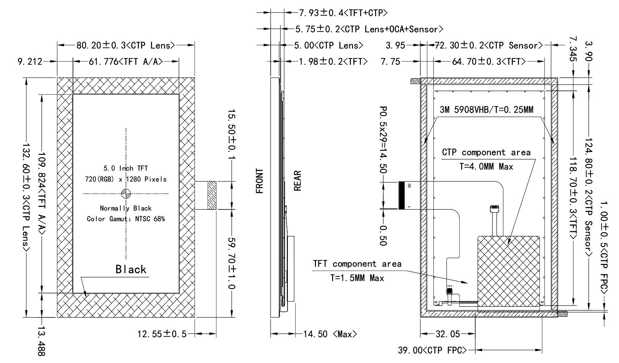 In-Cell Capacitive Touch LCD 5 inch In-Cell Capacitive Touch LCD