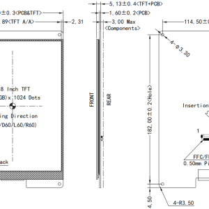7.8 inch Reflective LCD Low Power MIPI ILI9881