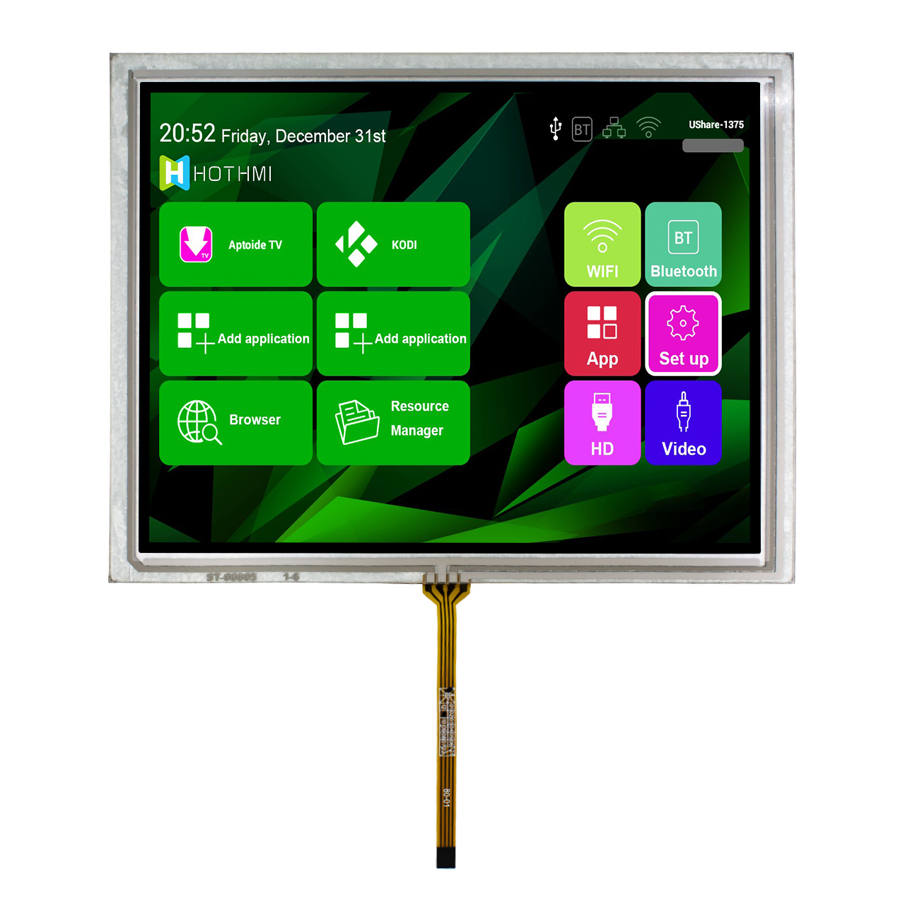 8 inch LVDS LCD Display Sunlight Readable