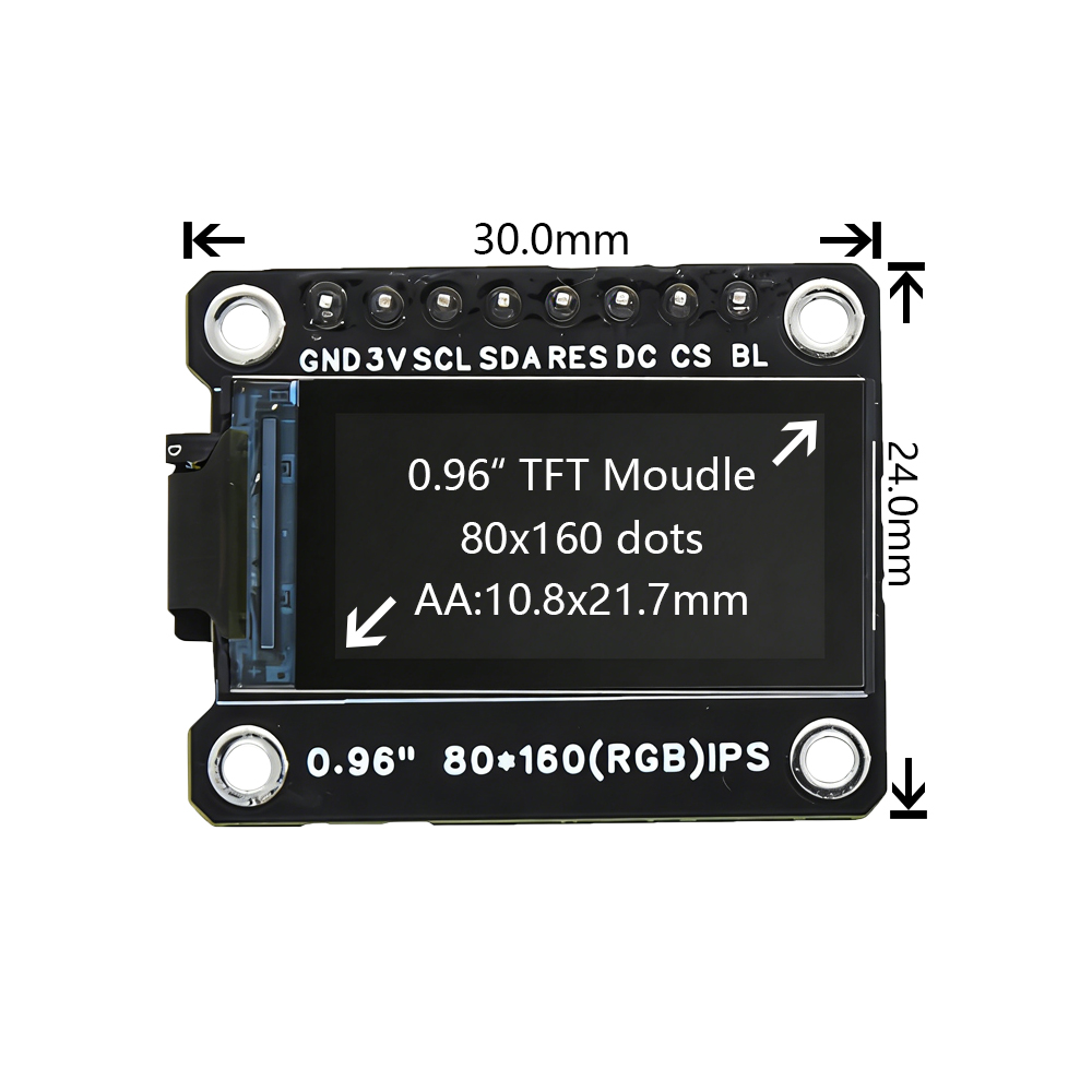 Arduino Display SPI 0.96 inch TFT Display Module - Image 4