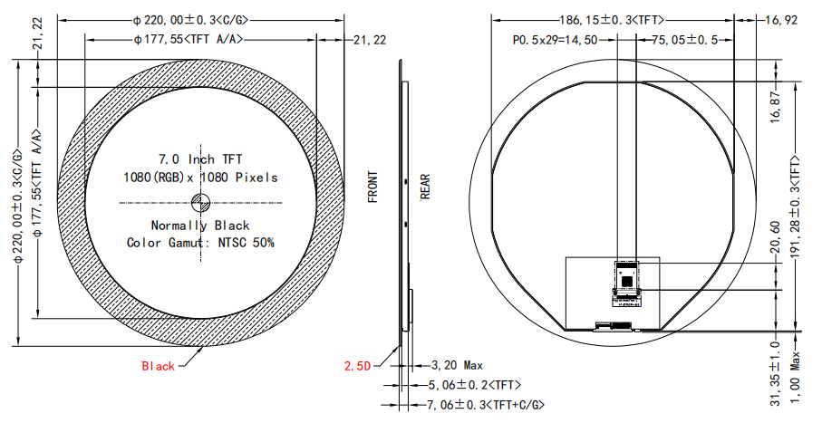 LCD-Round-7.0-inch-MIPI-FL5893