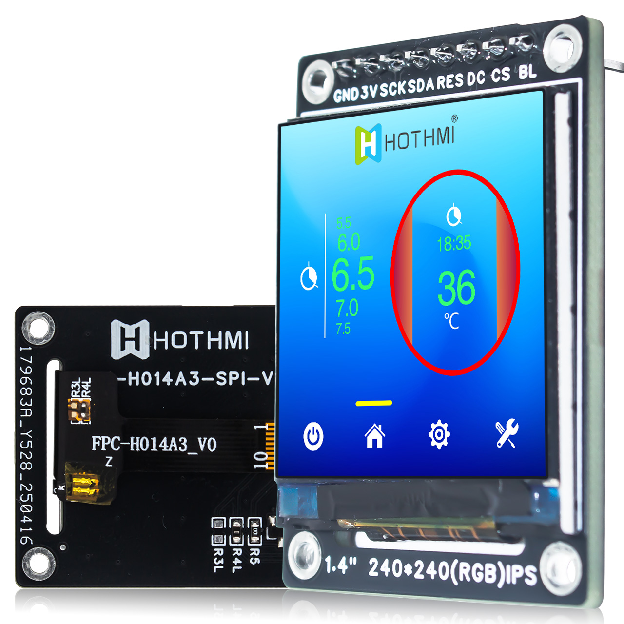 1.4 inch Square Display Screen ST7789 SPI - Image 3