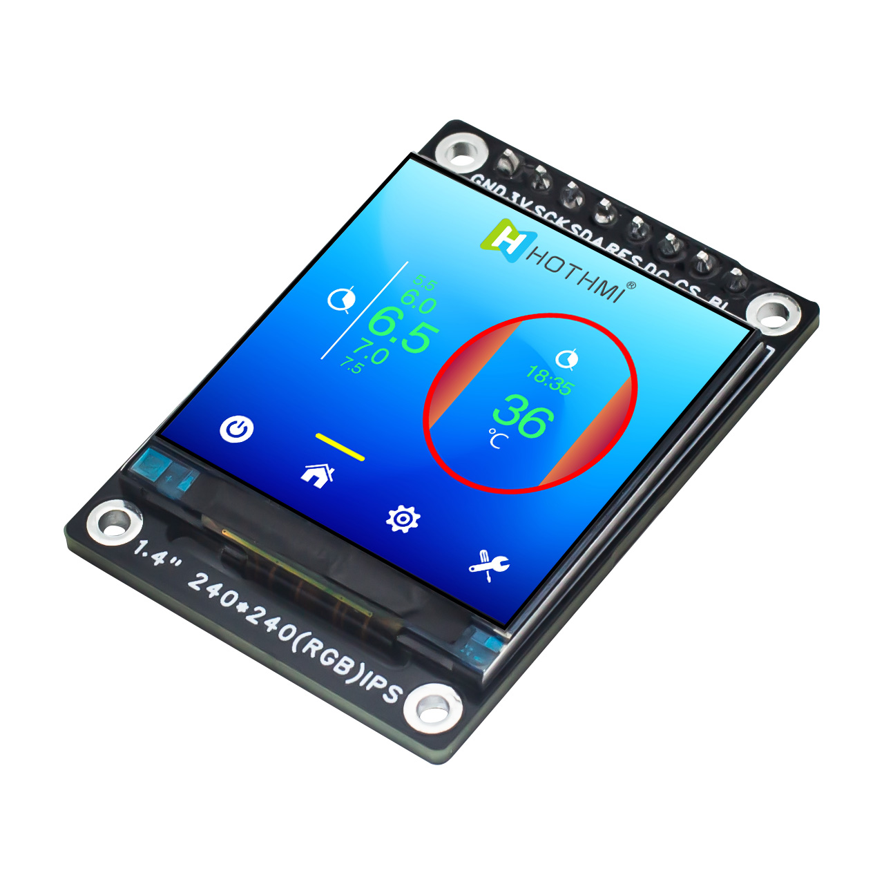 1.4 inch Square Display Screen ST7789 SPI - Image 4