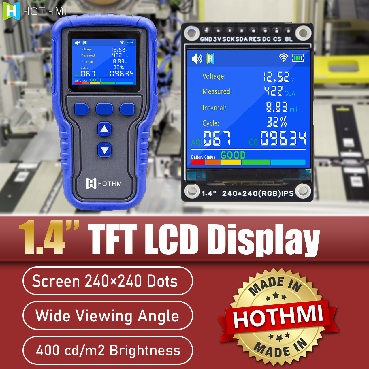 1.4 inch Square Display Screen ST7789 SPI