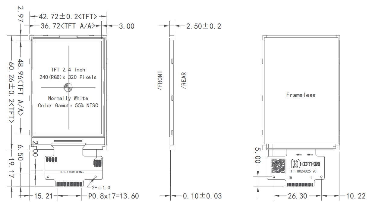 2.4 inch SPI TFT LCD Display 240×320 ST7789