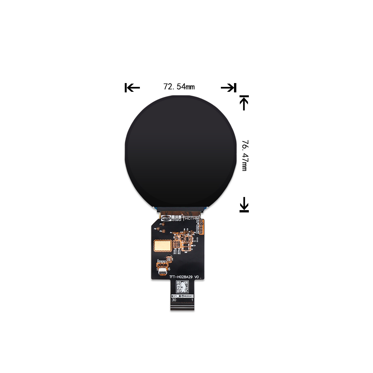 2.8 inch MIPI LCD Display Round AXS15260D - Image 2