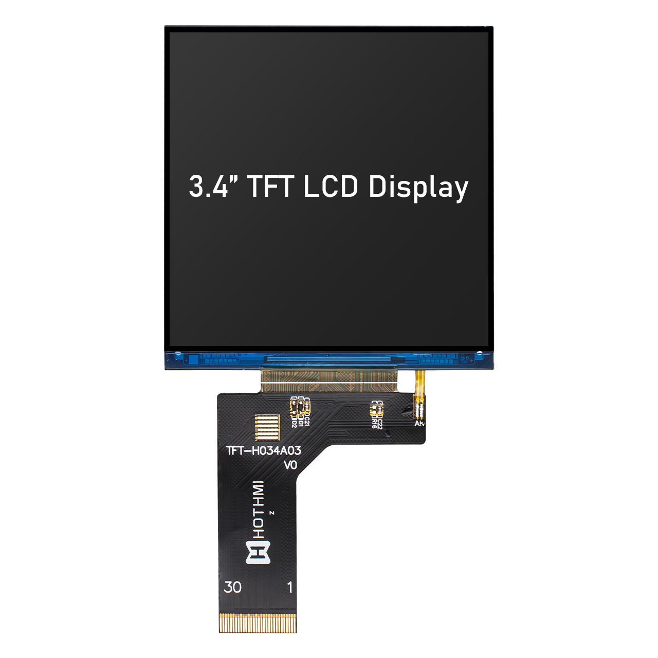 3.4 inch Square TFT LCD 480x480 NV3049 MIPI - Image 3