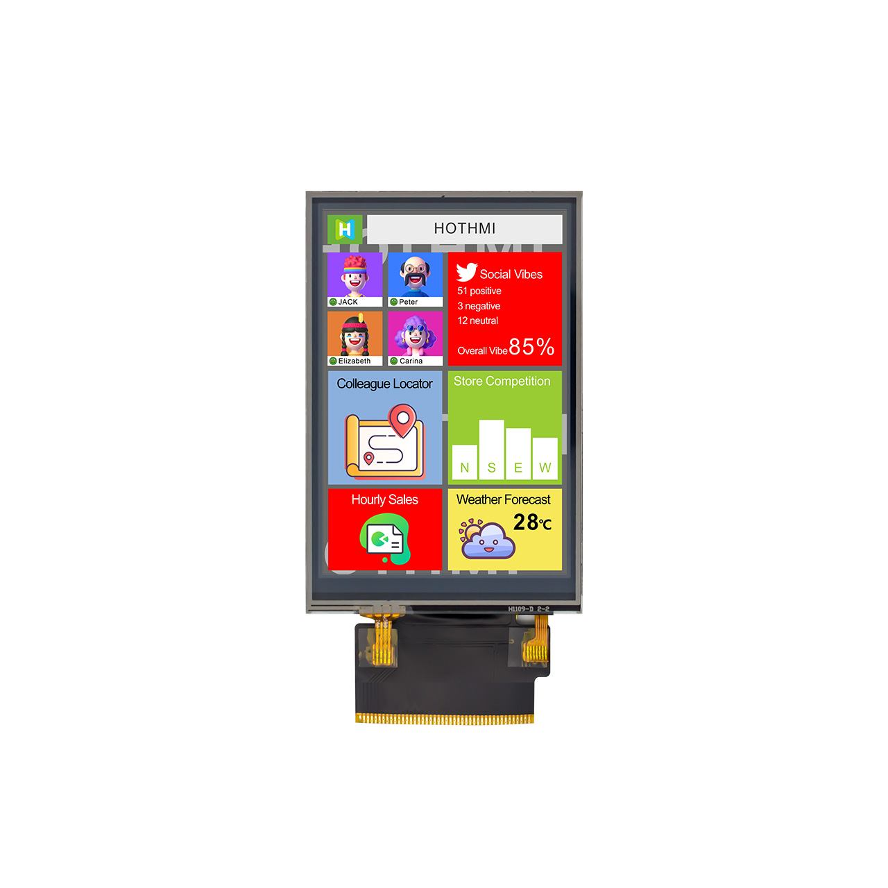3.5 inch Resistive Touch Screen ST7265 MCU