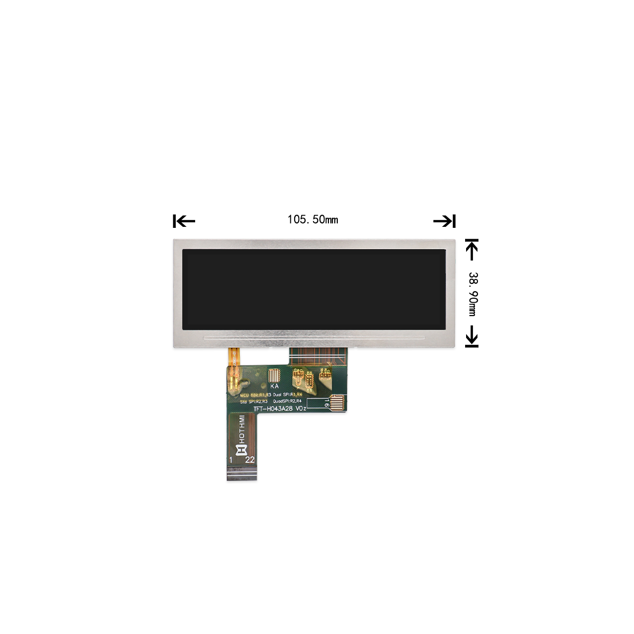 4 inch Bar Type LCD Module Sunlight Readable - Image 2
