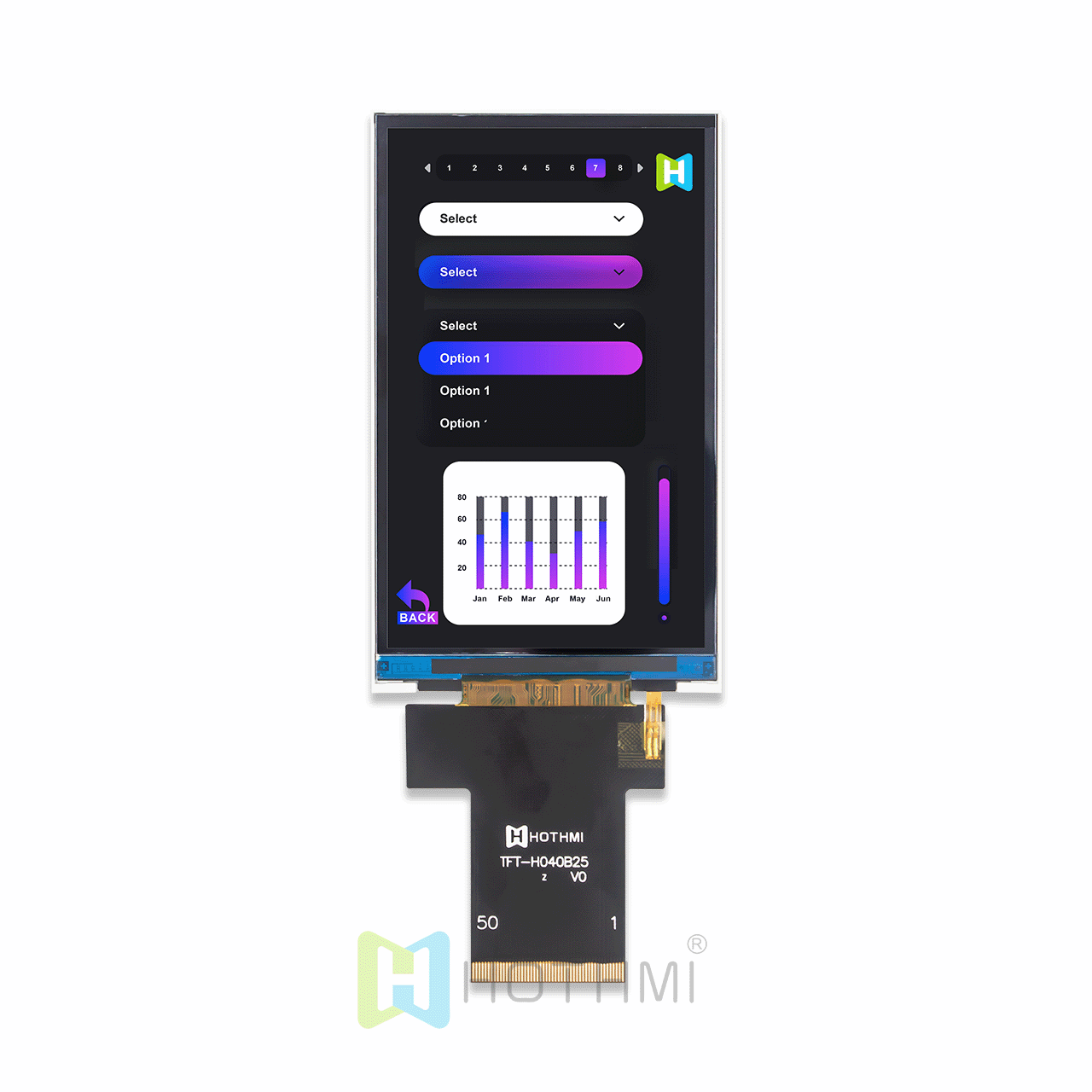 4 inch Display IPS 480×800 ILI9806 MCU