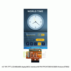 4.3 inch TFT and IPS Display 480×800 NT35510 MCU