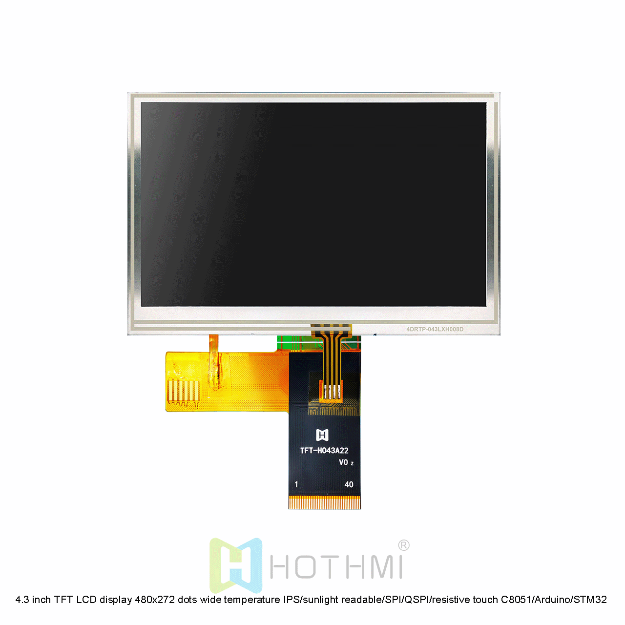 4.3 inch Touchscreen Resistive 480×272 - Image 2